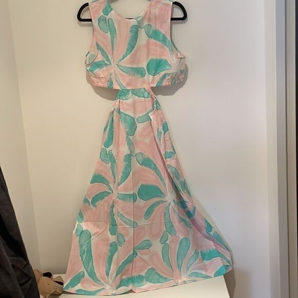 Rails Rizo Cutout Candy Mint Midi Dress Large NEW - Picture 9 of 9